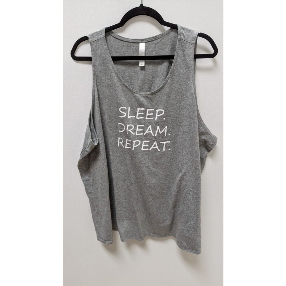 Cacique Grey "Sleep. Dream. Repeat" Graphic Sleep Tank
